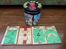 1991 Sports on a Roll Dice Game Baseball Football Soccer Basketball Traveling