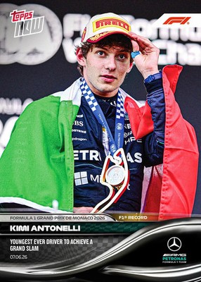KIMI ANTONELLI 2026 F1 Topps Now 33 5 WINS IN A ROW MERCEDES MONACO GP  PRESALE