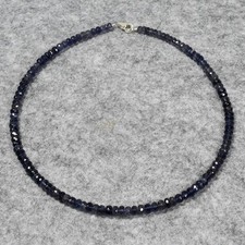 Iolith Halskette, 925er Silber, Edelsteinhalskette (K2284), Cordierit, Rarität