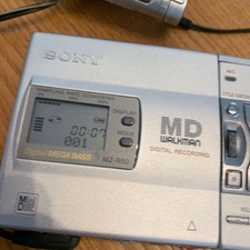 SONY MZ-R50 MiniDisc MD Player Walkman Silver Recorder Tested Working Japan