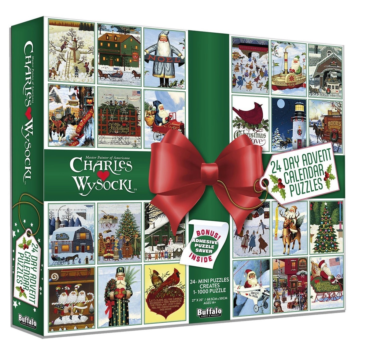 Ceaco Advent set; 24 small puzzles create one 1000-pc puzzle
