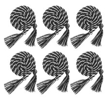 6 Pieces Graduation CordsBlack and White Honor Cords68 Inch