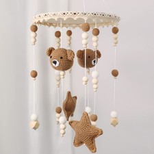Boho Bear Baby Crib Mobile - For Boys Girls, Bassinet Pack n Play
