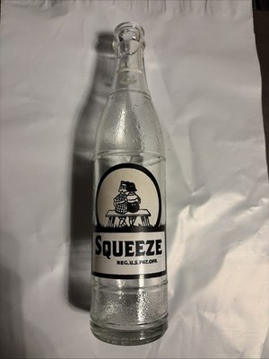 Vintage Squeeze ACL Soda Bottle New Orleans Nat Fruit Flavor Bottling