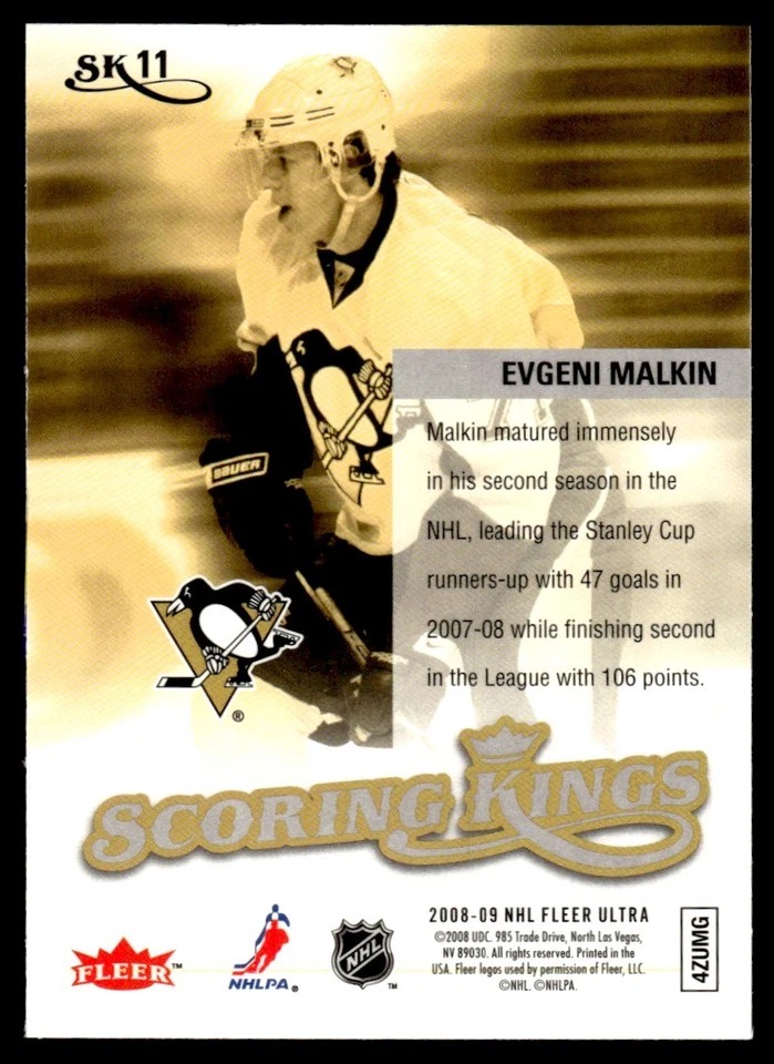 2008-09 Ultra Scoring Kings EVGENI MALKIN . - Image 2 of 2