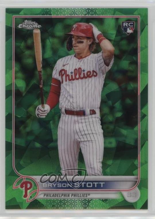 2022 Topps Chrome Update Sapphire Edition Green 20/75 Bryson Stott #US224 0vf5