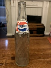 ML Vintage Pepsi Cola Glass Bottle 10oz 300ml Swirl Soda Pop 1970’s