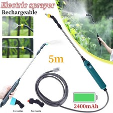 Portable USB Rechargeable Garden Sprayer 2400mAh with 5m Pipe & Long Nozzle