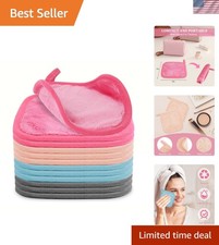 Makeup Remover Cloth 12 Pack, Ultra Soft and Reusable Microfiber Makeup Remov...