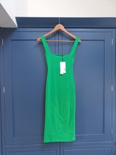 Zara "Tube" Dress Green NEW Size S