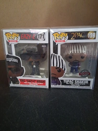 Lot X 2 Funko Pop Eric "Eazy- E Wright #171, Tupac Shakur #159, A17