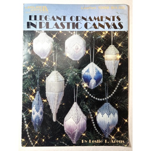 Elegant Ornaments In Plastic Canvas # 1382 Leisure Arts vn