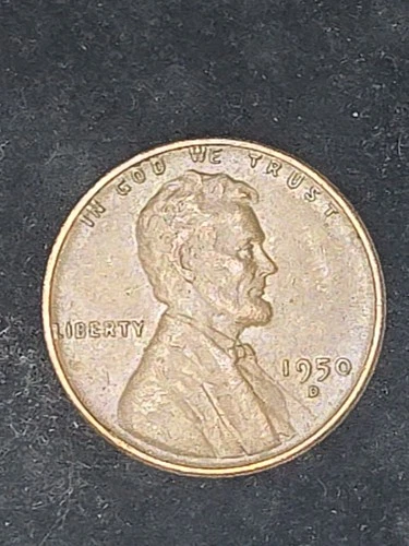 1950 D Wheat Penny Cent Circulated