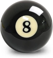 Replacement 8 Ball – Regulation 2-1/4" Resin Billiard Ball, Precision Weighted,