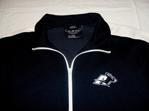 Akron Zips Warm Up Women's Large Jacket Full Zipper Front w/ Pockets Dark Blue - Picture 2 of 3