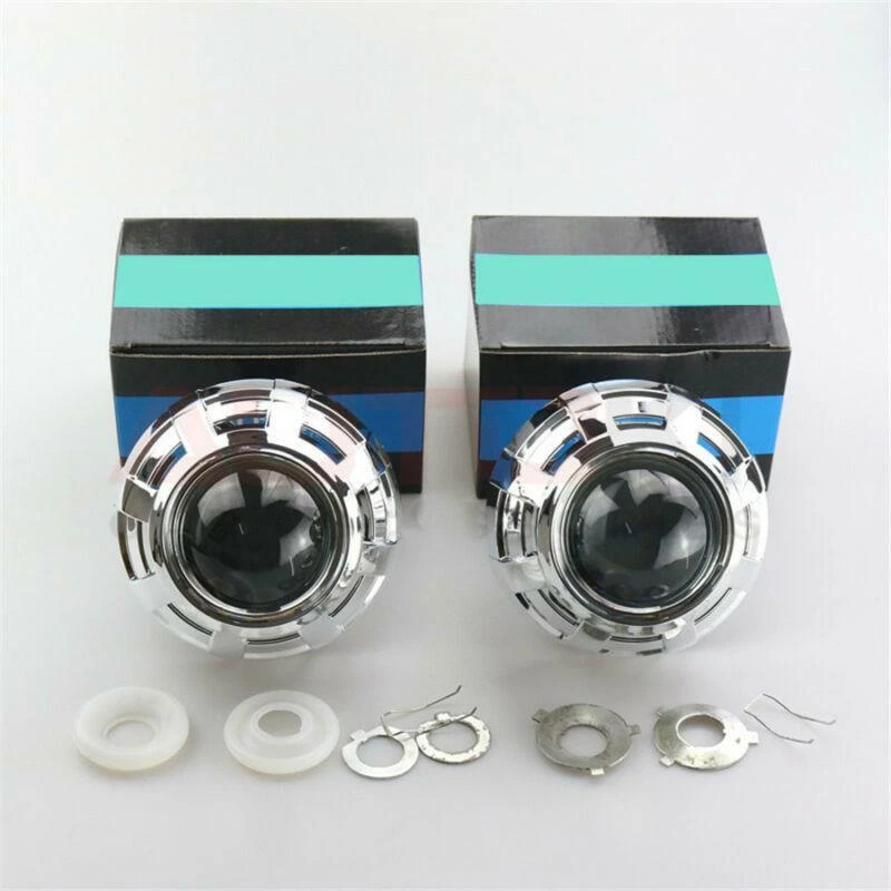 2 Pcs 3" HID Bi-Xenon Car Truck Projector Lens Headlight Retrofit Kit H1 H4 H7 - Image 2 of 4