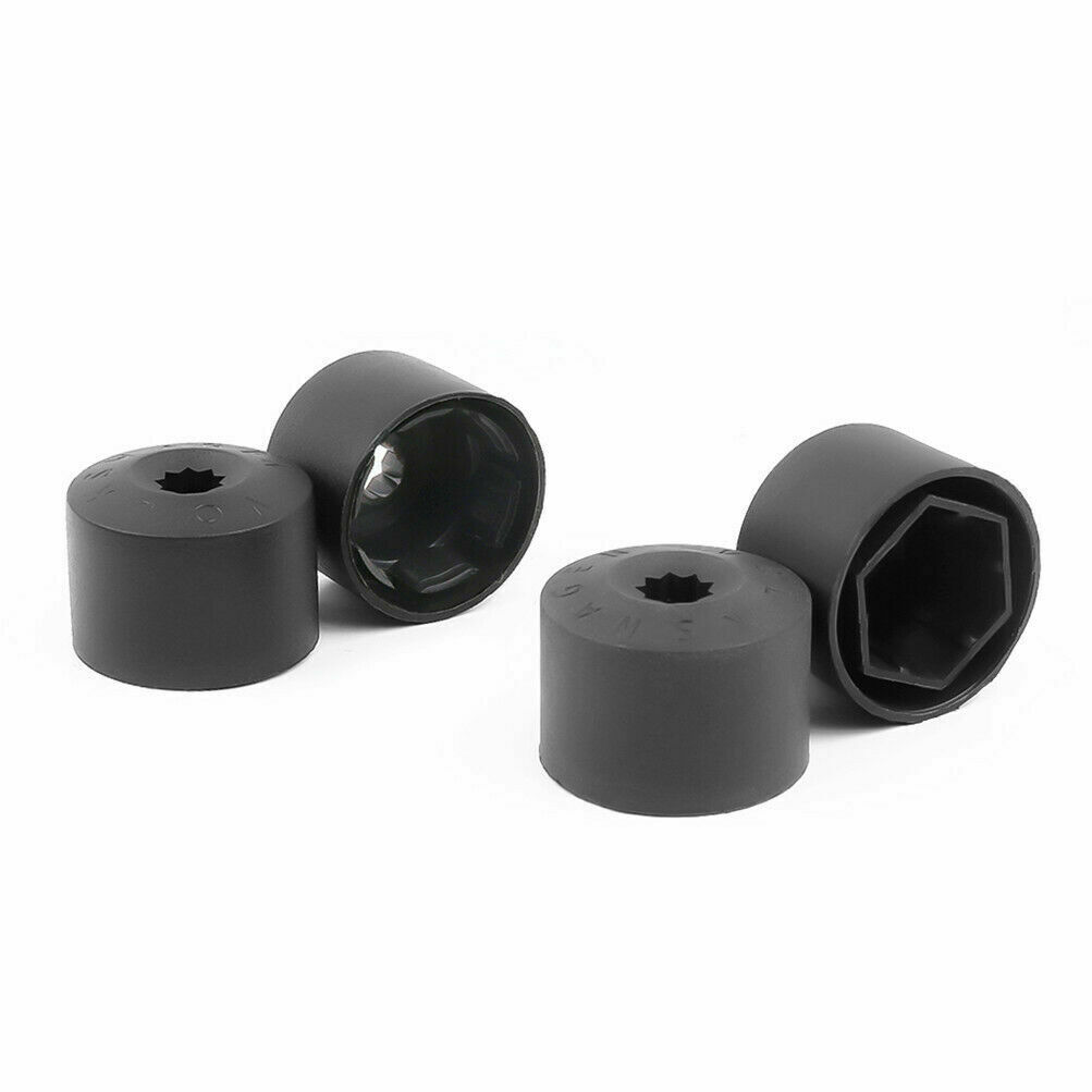 Set of 20 For VW Volkswagen Wheel Lug Nut Bolt Cover Black Caps OEM