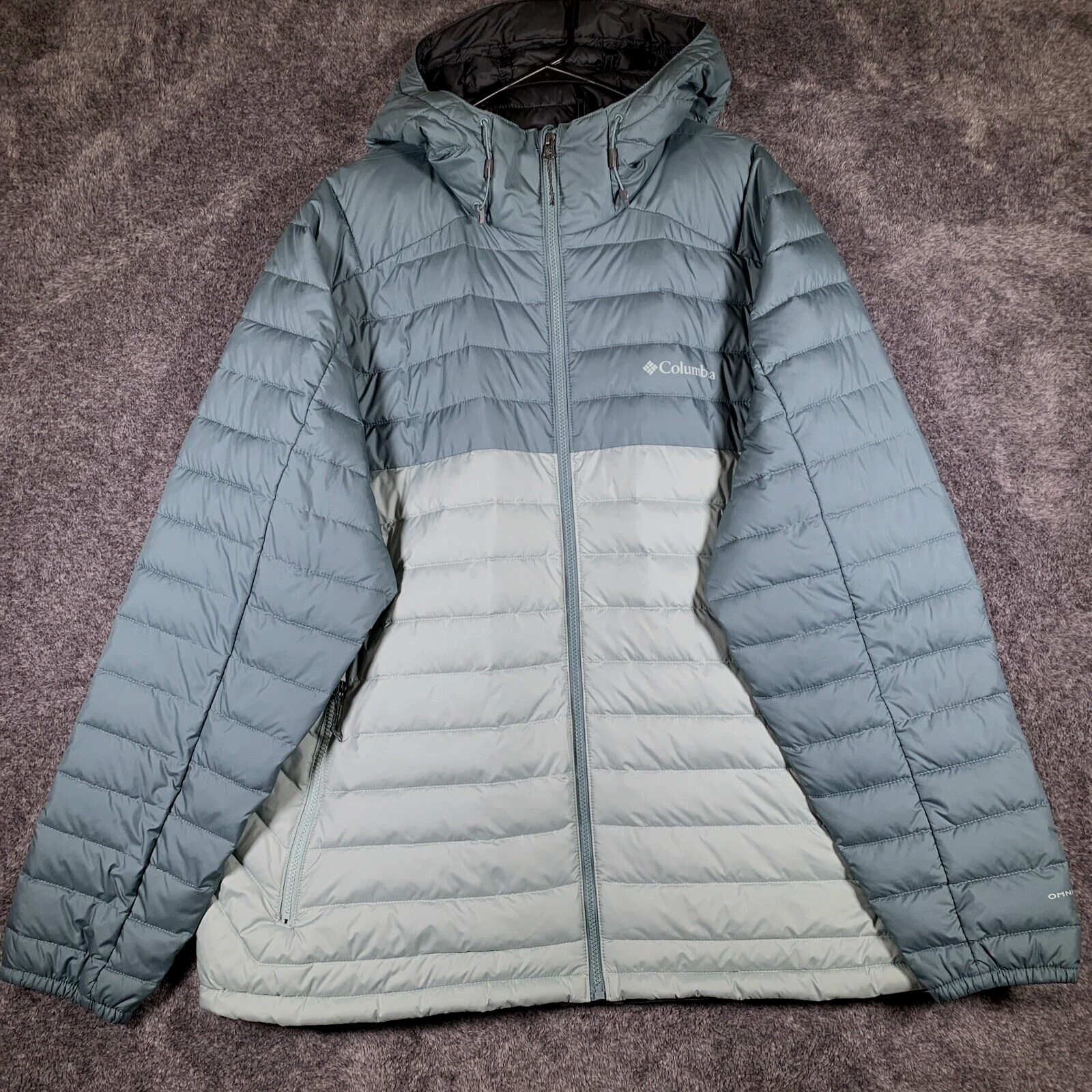 Columbia Men's Omni-Heat Thermal Puffer Jacket Hooded 2XL White Out II-image