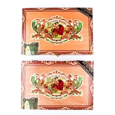 Lot of 2 Flor de las Antillas Robusto Empty Wood Cigar Box 9" x 6" x 1.75"