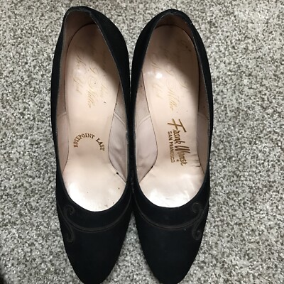 Vintage Black 3 1/2  Pumps Frank Werner San Francisco Size 6-6 1/2 B