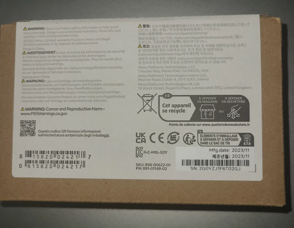 NEW Replacement Right Touch Plus Controller For Meta Quest 3 & 3S Sealed Box - Image 3 of 3