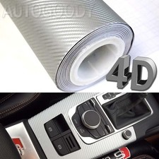 92ft X 5ft Gloss Silver Carbon Fiber 4d Vinyl Film Air Bubble Free 1104 X 60