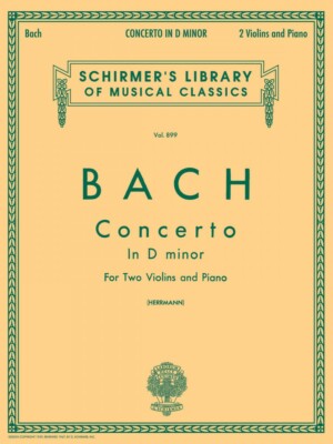 Bach Concerto in D Minor Score and Parts Violin and Piano Sheet Music 050256860