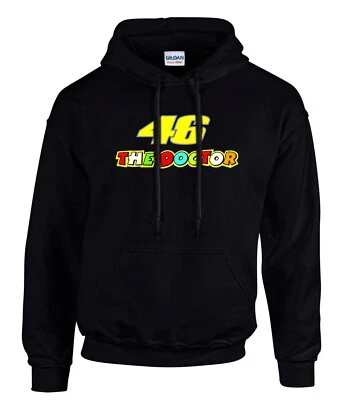 46 The DOCTOR Valentino Rossi pilot  Schwarze Hoodies Kapuzenpullover -3105-SW - Bild 1 von 2