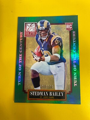 60315  2013 Elite Turn of the Century #187 Stedman Bailey RAMS RC #198/199