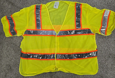 Class 3 Type R or P ANSI/ISEA Safety Reflective Safety Vest Short Sleeve 5XL