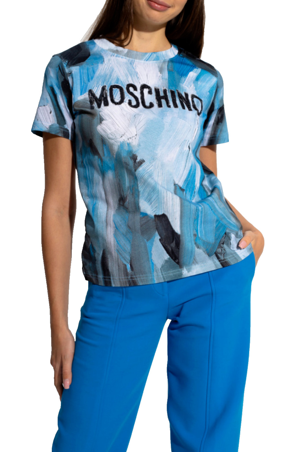 Moschino Couture T-shirt Painted Brushstroke Arch Gothic Painting Jersey XXS image 6