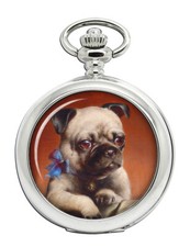 Pug Puppy Pocket Watch