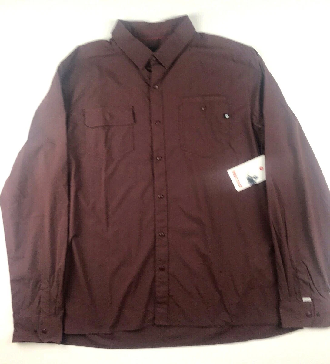 Marmot Mens 2XL Burgundy Kapalino Long Sleeve Pocketed Casual