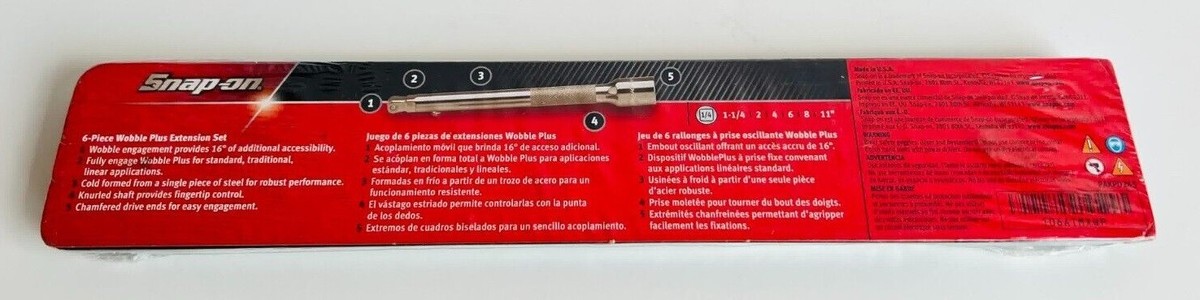 Snap-on 106ATMXWP 6 PC Wobble Plus Extension Set for sale online
