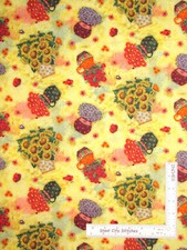 Floral Sunflower Daisy Flower Yellow Fabric By Yard Cotton by SPX Time Blossom