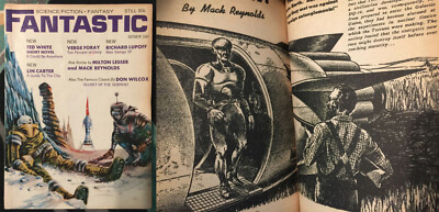 SCIENCE FICTION FANTASTIC October 1969 V19N1 Fantasy Vintage sci-fi Digest Space