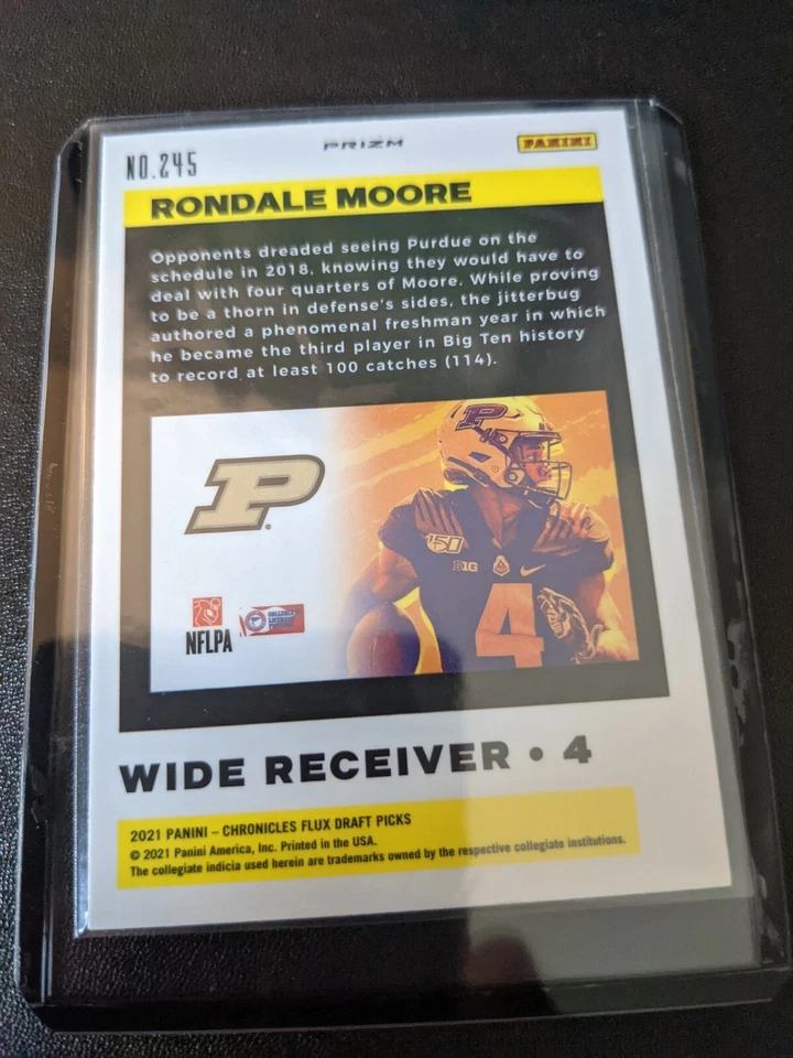 2021 Chronicles DP Flux Orange Rondale Moore Rookie RC Pack Fresh Mint - Image 2 of 2
