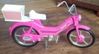 Vintage Mattel Barbie Pink Bicycle Doll Accessory 12" Toy