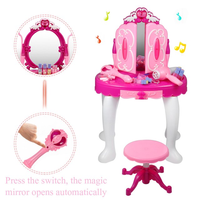 kids pink dressing table