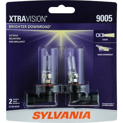 Sylvania Xtra Vision 9005 HB3 65W Two Bulbs Headlight Replacement OE Made in USA