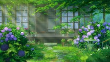 Landscape art asian architecture garden flowers trees Custom Gaming Mat Desk