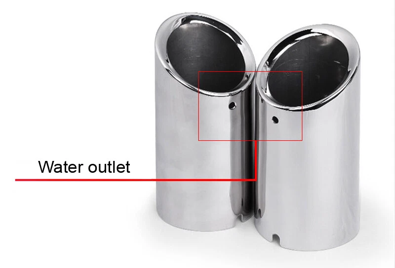 2 piezas silenciador de escape plateado tubo de escape punta tubo de escape apto para Audi A1 2011-2014 Foto 4 de 4