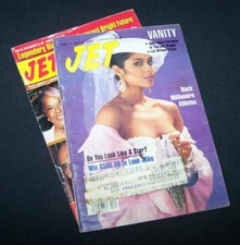 Lot of 2 Vintage Jet Magazine ~ African-American Magazine ~ 1985-1995 Athletes