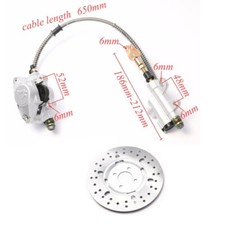 Rear Brake Assembly Master Cylinder Caliper Disc rotor For 125-250cc ATV Quad