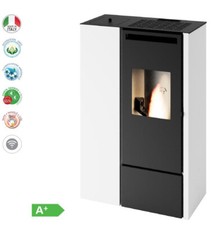 Estufa de pellets Slim 11 KW calefacción de pellets con mando a distancia estufa de pellets chimenea de pellets A+
