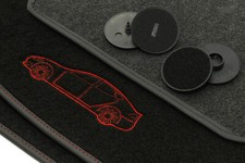Velour Fußmatten mit Stickerei (Satz) für Tesla Model S (ab 2012) - Passgenau