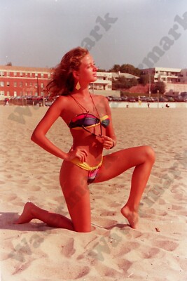 Pretty Woman bikini lingerie pinup candid Vintage Film Negative  V1a1