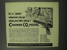 Anuncio de pistola Crosman 1951 CO2 - It's a Picnic