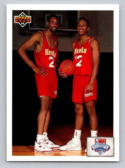 1991-92 Upper Deck Stacey Augmon Rodney Monroe #1 Rookie RC Atlanta Hawks