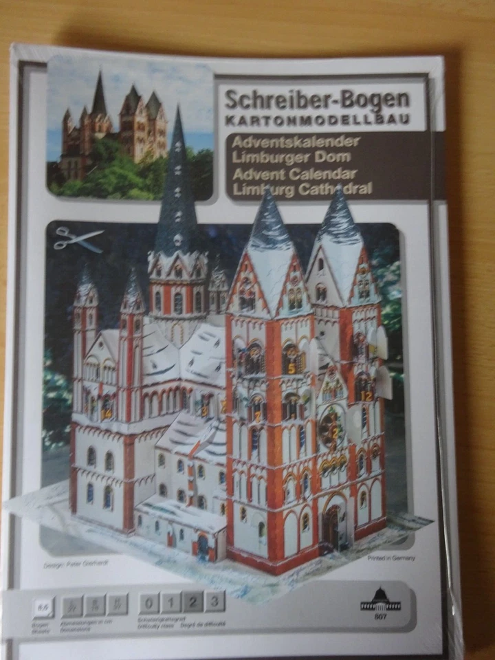 Limburger Dom Kirche Adventskalender Schreiber-Bogen Kartonbausatz Bastelbogen